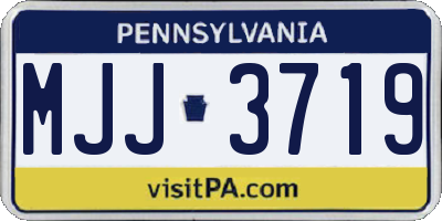 PA license plate MJJ3719