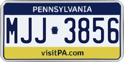 PA license plate MJJ3856