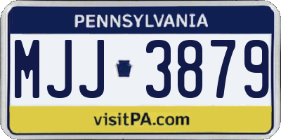 PA license plate MJJ3879
