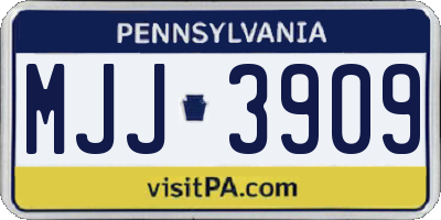 PA license plate MJJ3909