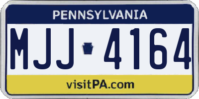 PA license plate MJJ4164