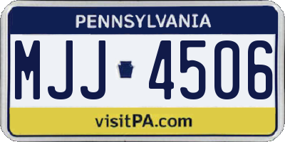 PA license plate MJJ4506