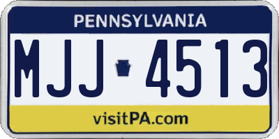 PA license plate MJJ4513