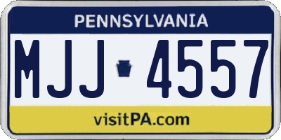 PA license plate MJJ4557