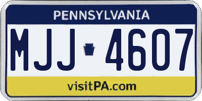 PA license plate MJJ4607