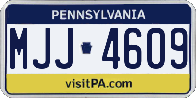 PA license plate MJJ4609