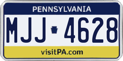 PA license plate MJJ4628