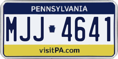 PA license plate MJJ4641