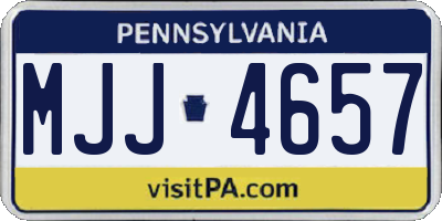 PA license plate MJJ4657
