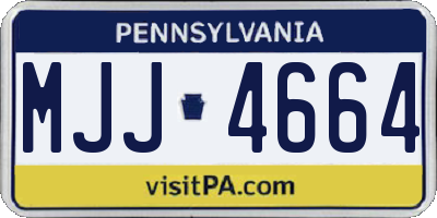 PA license plate MJJ4664