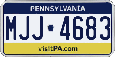 PA license plate MJJ4683