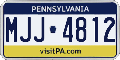 PA license plate MJJ4812