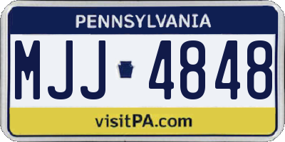 PA license plate MJJ4848