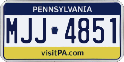 PA license plate MJJ4851
