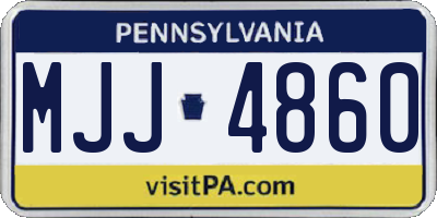 PA license plate MJJ4860