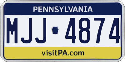 PA license plate MJJ4874