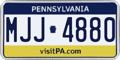 PA license plate MJJ4880