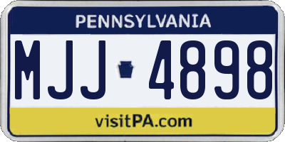PA license plate MJJ4898