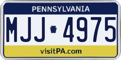 PA license plate MJJ4975