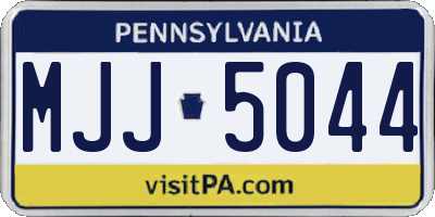 PA license plate MJJ5044