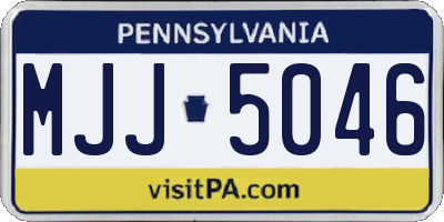 PA license plate MJJ5046
