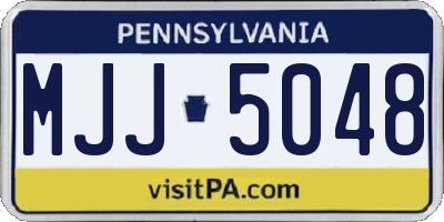 PA license plate MJJ5048