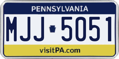 PA license plate MJJ5051