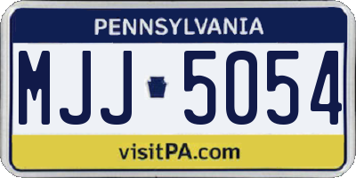PA license plate MJJ5054