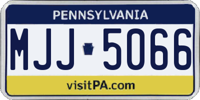 PA license plate MJJ5066