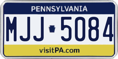 PA license plate MJJ5084