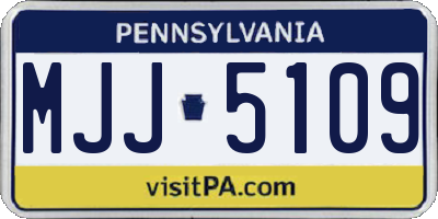 PA license plate MJJ5109
