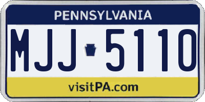 PA license plate MJJ5110