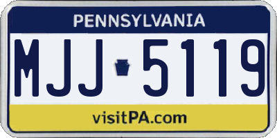 PA license plate MJJ5119