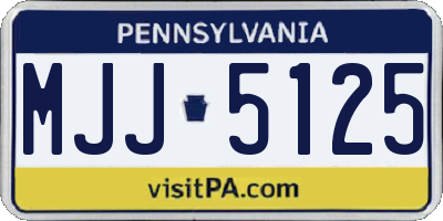 PA license plate MJJ5125