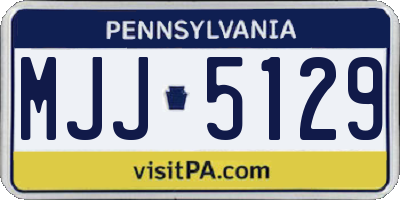 PA license plate MJJ5129