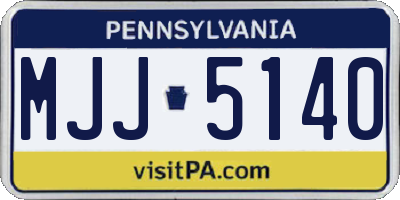 PA license plate MJJ5140