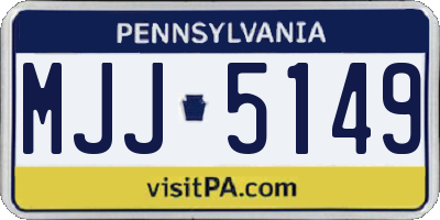 PA license plate MJJ5149