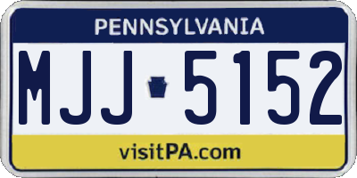 PA license plate MJJ5152