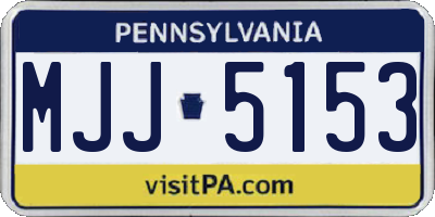 PA license plate MJJ5153