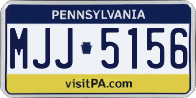 PA license plate MJJ5156