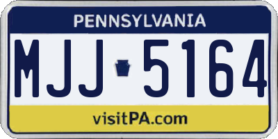 PA license plate MJJ5164