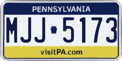 PA license plate MJJ5173