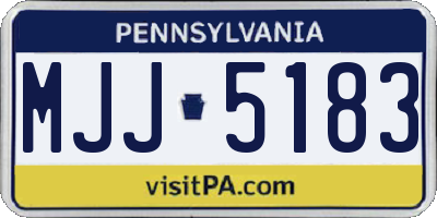 PA license plate MJJ5183