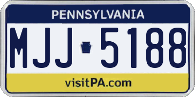 PA license plate MJJ5188
