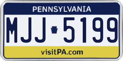 PA license plate MJJ5199
