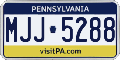 PA license plate MJJ5288