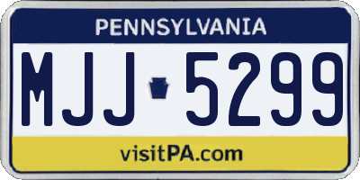 PA license plate MJJ5299