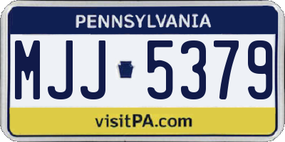 PA license plate MJJ5379