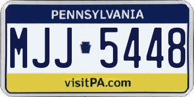 PA license plate MJJ5448