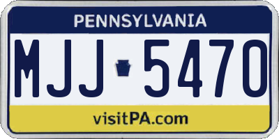 PA license plate MJJ5470